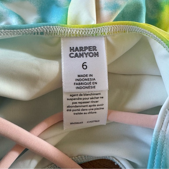 Swim Suit Girls 6 New With Tag Two Piece Tie Dye SPF 50 - Picture 7 of 7